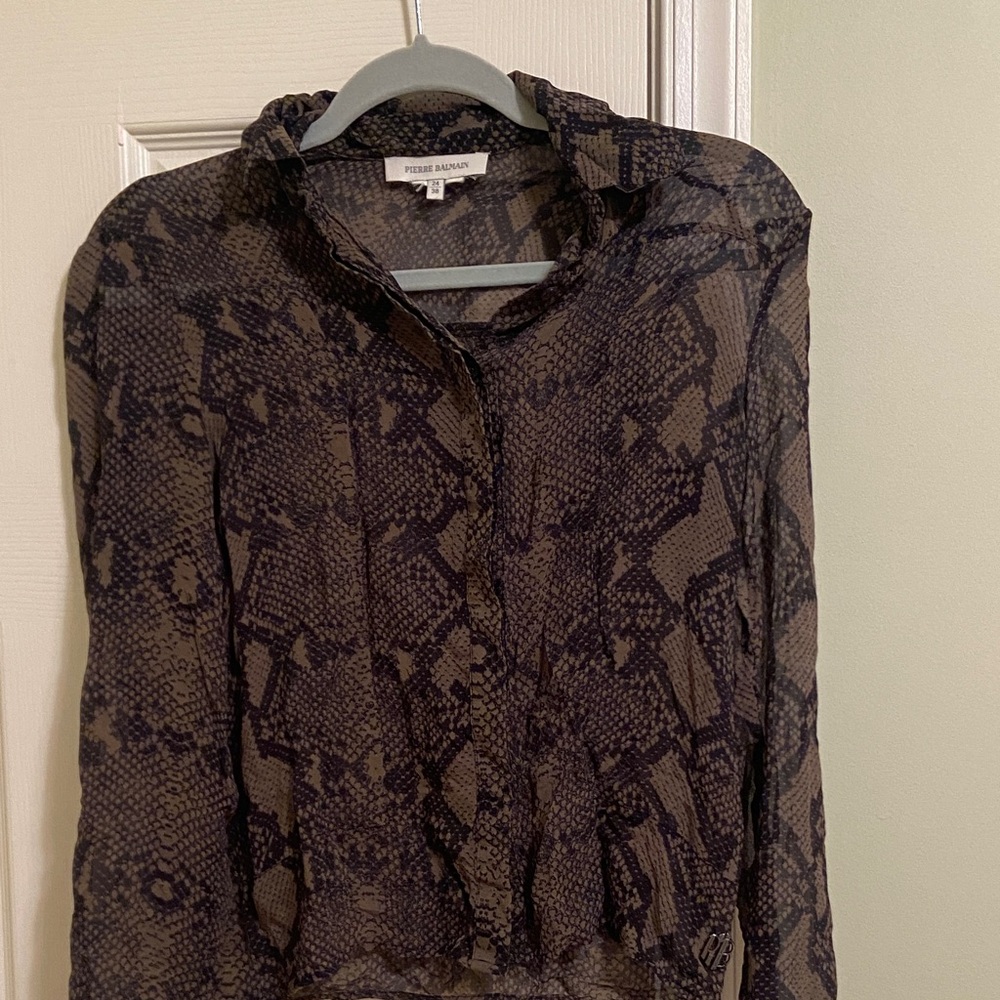 Pierre Balmain Snake Patterned Blouse